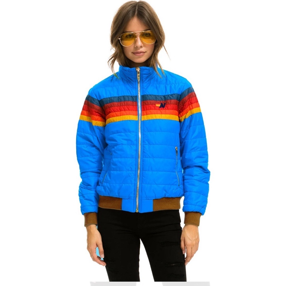 AVIATOR NATION - 5 STRIPE JACKET - BLUE
